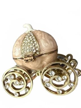 Cinderella pumpkin carriage first tooth or ring jewelry box NEW